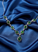 Imperial Grace Green Jade Necklace — S925 Sterling Silver & Zircon Elegance